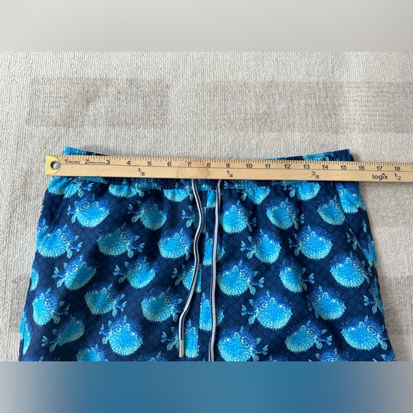 Peter Millar Men’s Seaside Collection Puffer Fish Lined Swim Trunks Blue (Sz M) - Picture 6 of 7